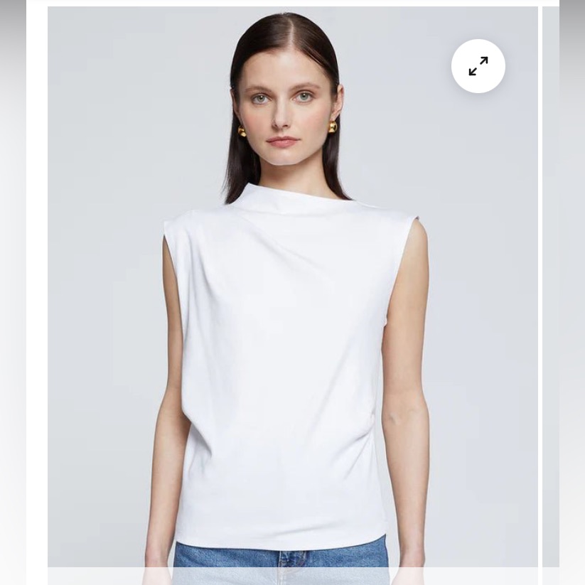 Stateside Luxe 2x1 Ribbed Knit Tank In White Size Small